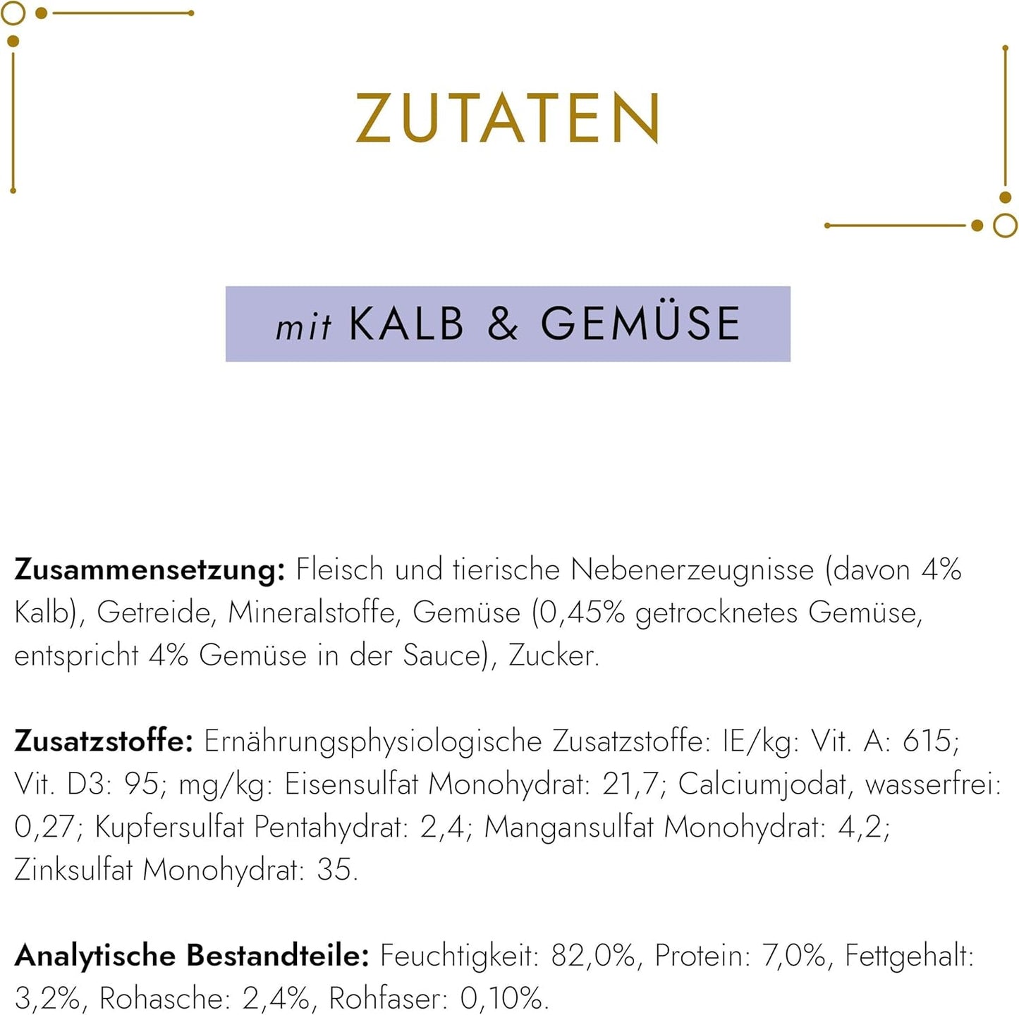 Møre gourmet-guldstykker i grøntsagssauce Kalve- og grøntsagsvåd kattefoder Pakke med 12 (12 x 85 g)