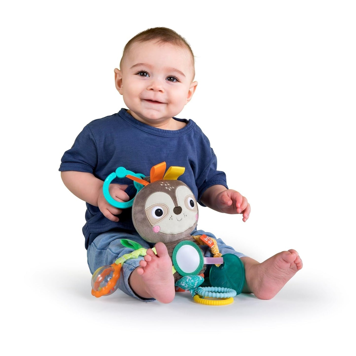 Bright Starts Stroller Legetøj Dovendyr - med Rangle, Spejl og Taggie Loops Baby Legetøj Naty Shop Dovendyr
