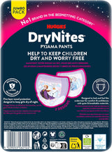 Huggies DryNites superabsorberende nattebleer til piger 3-4 år (12-21 kg) 4 x 16 antal (64 antal i alt) Månedlig trussepakke