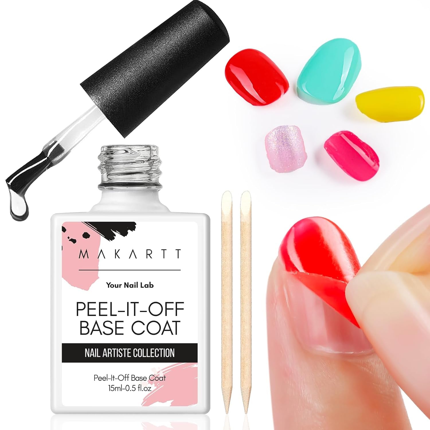 Makartt Blooming Gel-neglelak - 15ml Blooming Gel-neglelakforlænger med marmorfarve, gelmaling, gør-det-selv-manicure-negledesign, blomster, dyr, akvarel, magisk manikyrsæt