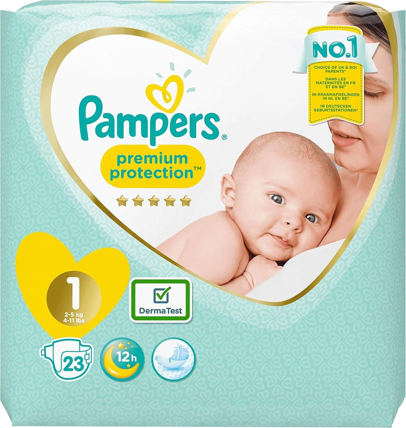Pampers Premium Protection New Baby bleer, str. 1 (nyfødt), 22 stk