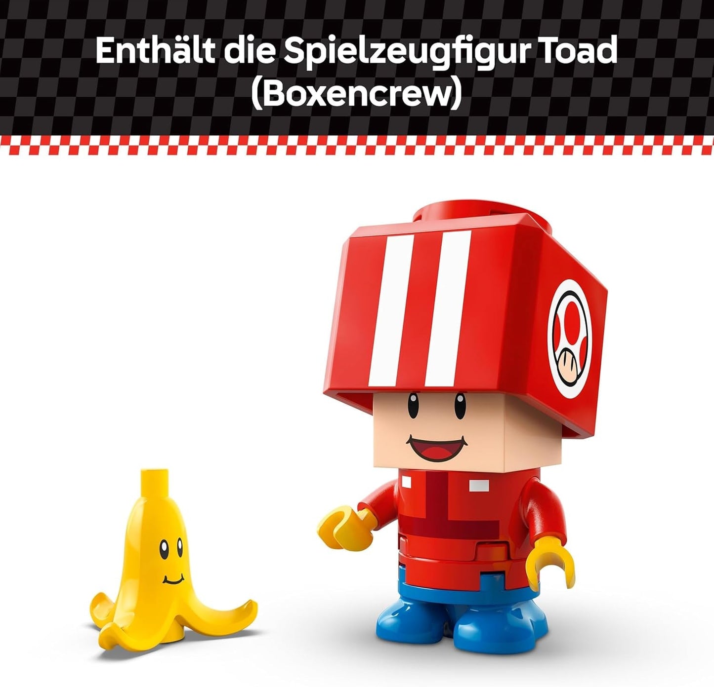 LEGO Super Mario: Mario Kart - Standard Kart, Nintendo Collection, Gave til børn, Tillader drenge, piger og spillere fra 7 år og op til at spille selvstændigt, Eventyrlegetøj med tudsefigur 72032 Byggesæt Besuche den LEGO-Store