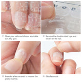 360 stk klare selvklæbende neglestrimler Neglelim dobbeltsidede selvklæbende strimler Klar DIY Manicure dekoration