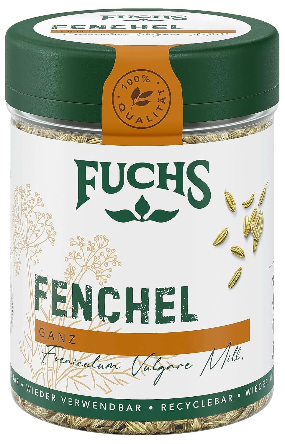 Fuchs - Hel fennikel - sød og krydret smag til frugtsalater - 45 g Condimente Naty Shop