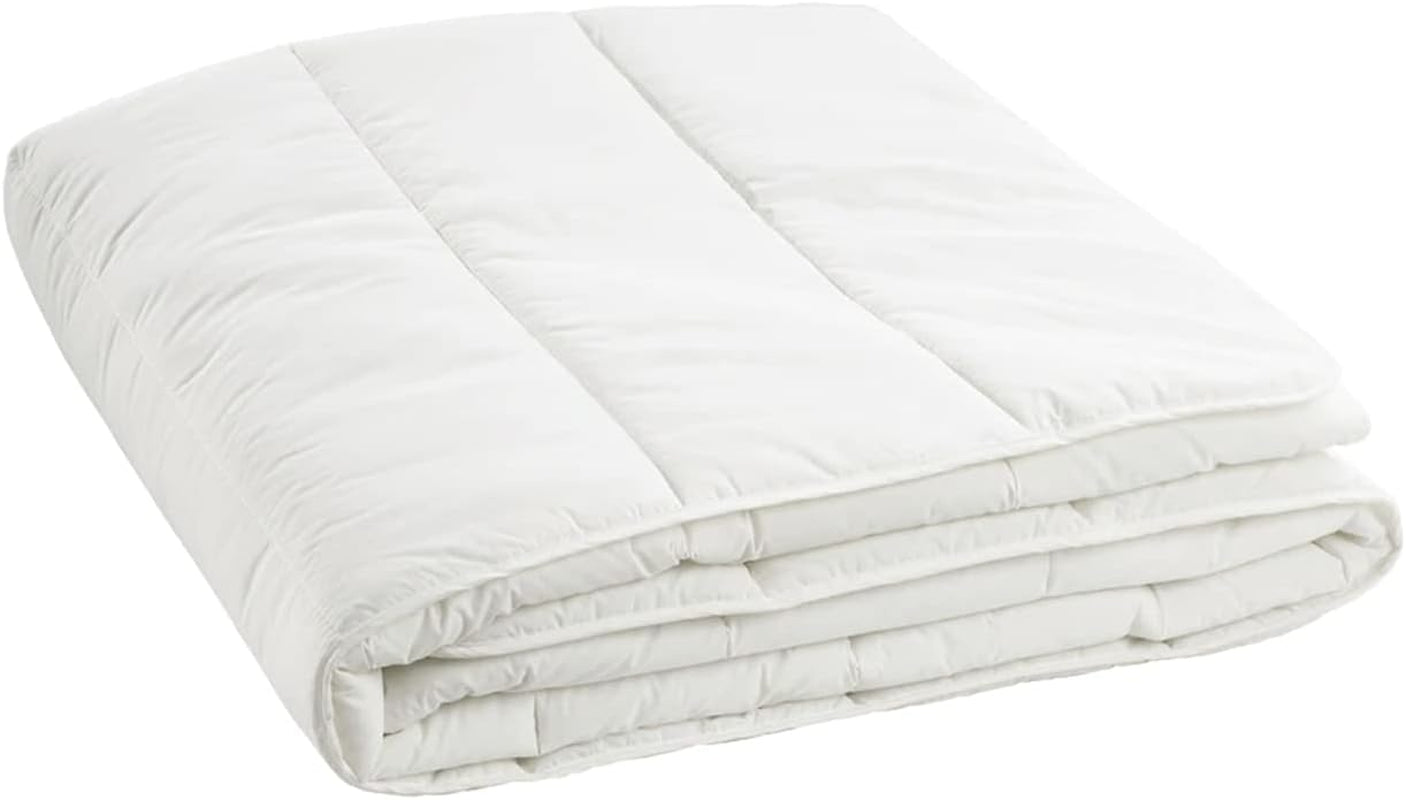 Prestige italiensk sengetøj Microfiber sommerdyne, hvid, dobbelt, 100 % dyner og dyner Naty Shop Dobbelt