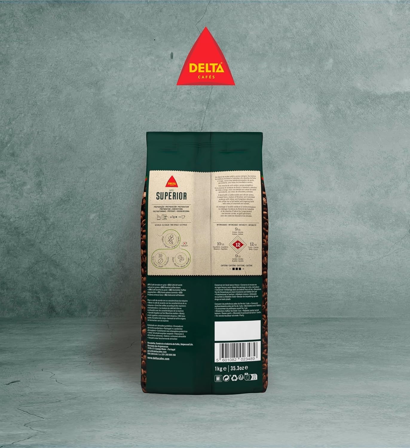 Pakningsparti Delta Superior kaffebønner 1 kg