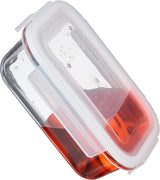 Relaxdays glasbeholdere med låg, sæt med 6, 370 ml, madopbevaringsbeholdere, plastiklåg, lufttæt, glaskrukke, klare madopbevaringskasser Naty Shop