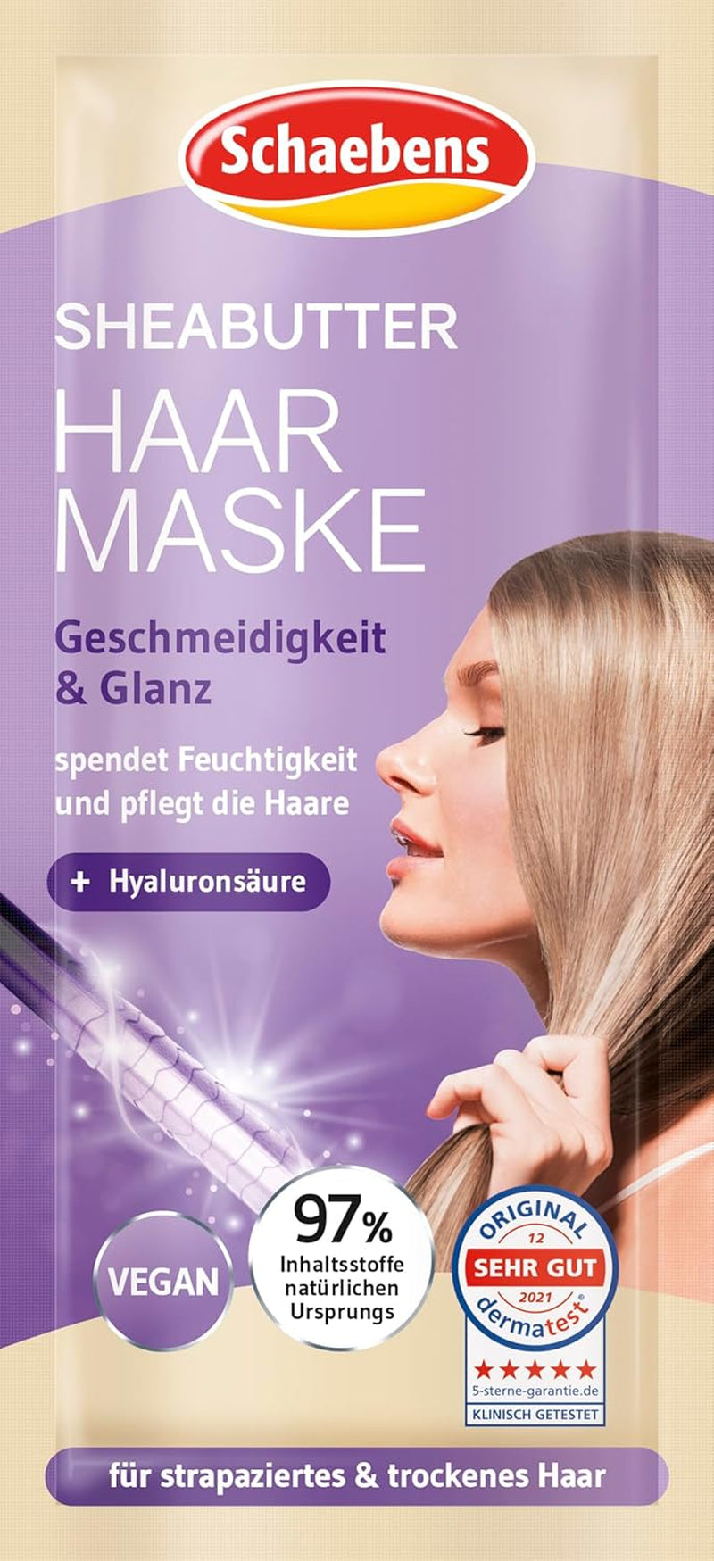 Sheasmør hårmaske - smidighed og glans - til beskadiget og tørt hår VEGAN Naty Shop hårmaske Standard titel