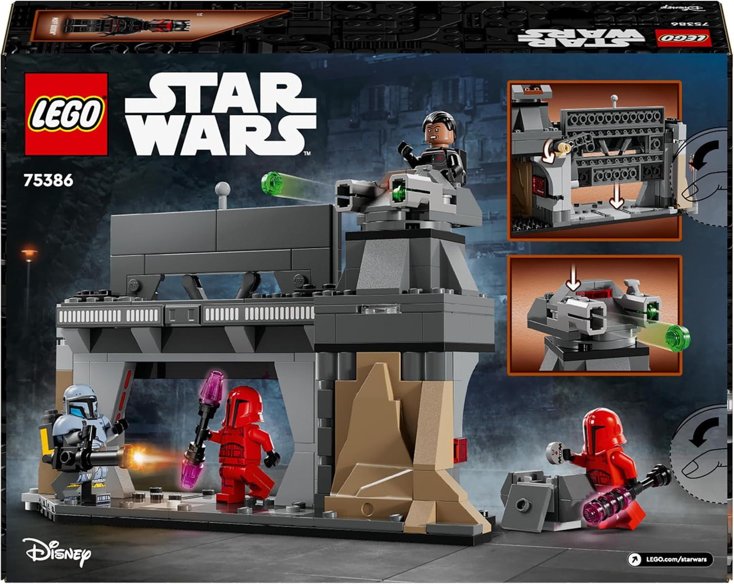 LEGO Star Wars: Mandalorian-duellen mellem Paz Vizsla og Moff Gideon, samlerobjekt til byggelegetøj til børn, gaveidé til kreative drenge og piger over 7 år, Mandalorian-legetøj 75386 Byggesæt Beuche den LEGO-Store