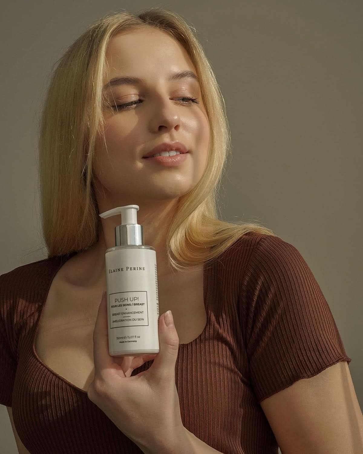 Brystforstørrelse og brystløftende creme, naturlige ingredienser - PUSH UP! af Elaine Perine™ Cosmetics and Beauty Naty Shop