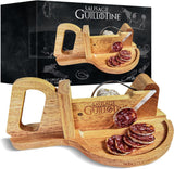 Traditionel pølseskærer - Pølseguillotine - 30 X 19 X 12 Cm - Rivejern og udskærere i massivt træ Naty Shop Standardtitel