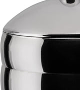 Alessi Kalistò 2 CB02 - Køkkenkrukke i rustfrit stål 18/10 med aluminiumsknop, 114 cl, sølv Madopbevaringsbokse Naty Shop