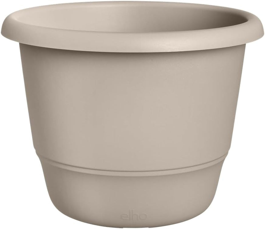 elho Amiga Round 47 - Indendørs og udendørs urtepotter - 100% genbrugsplast - Ø 47,0 x H 35,3 cm - Beige/Svampebeige