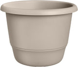 elho Amiga Round 47 - Indendørs og udendørs urtepotter - 100% genbrugsplast - Ø 47,0 x H 35,3 cm - Beige/Svampebeige