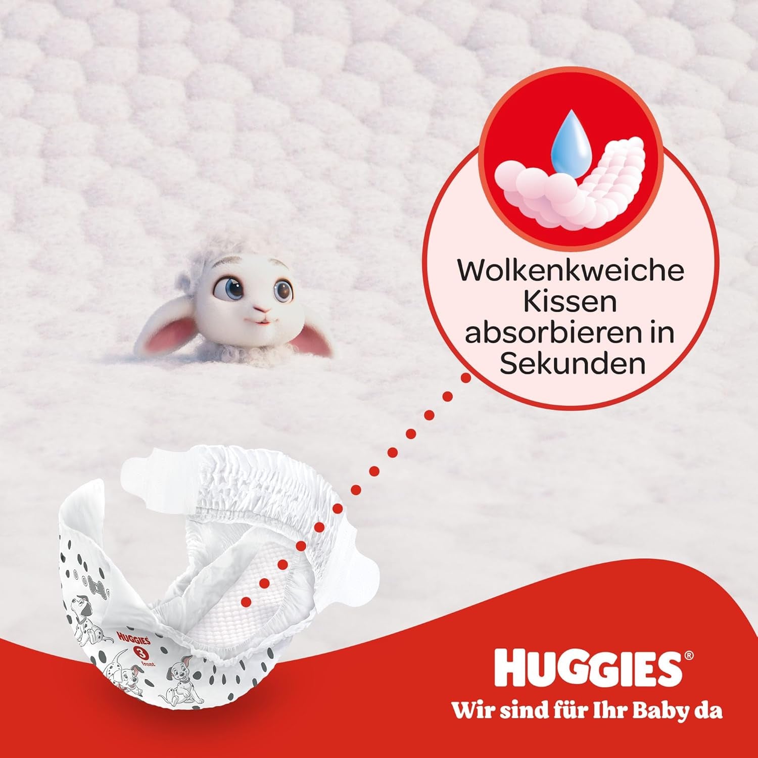 Huggies Babybleer Little Movers, Disney Design, Størrelse 4, 150 Antal (3 x 50), Månedlig æske