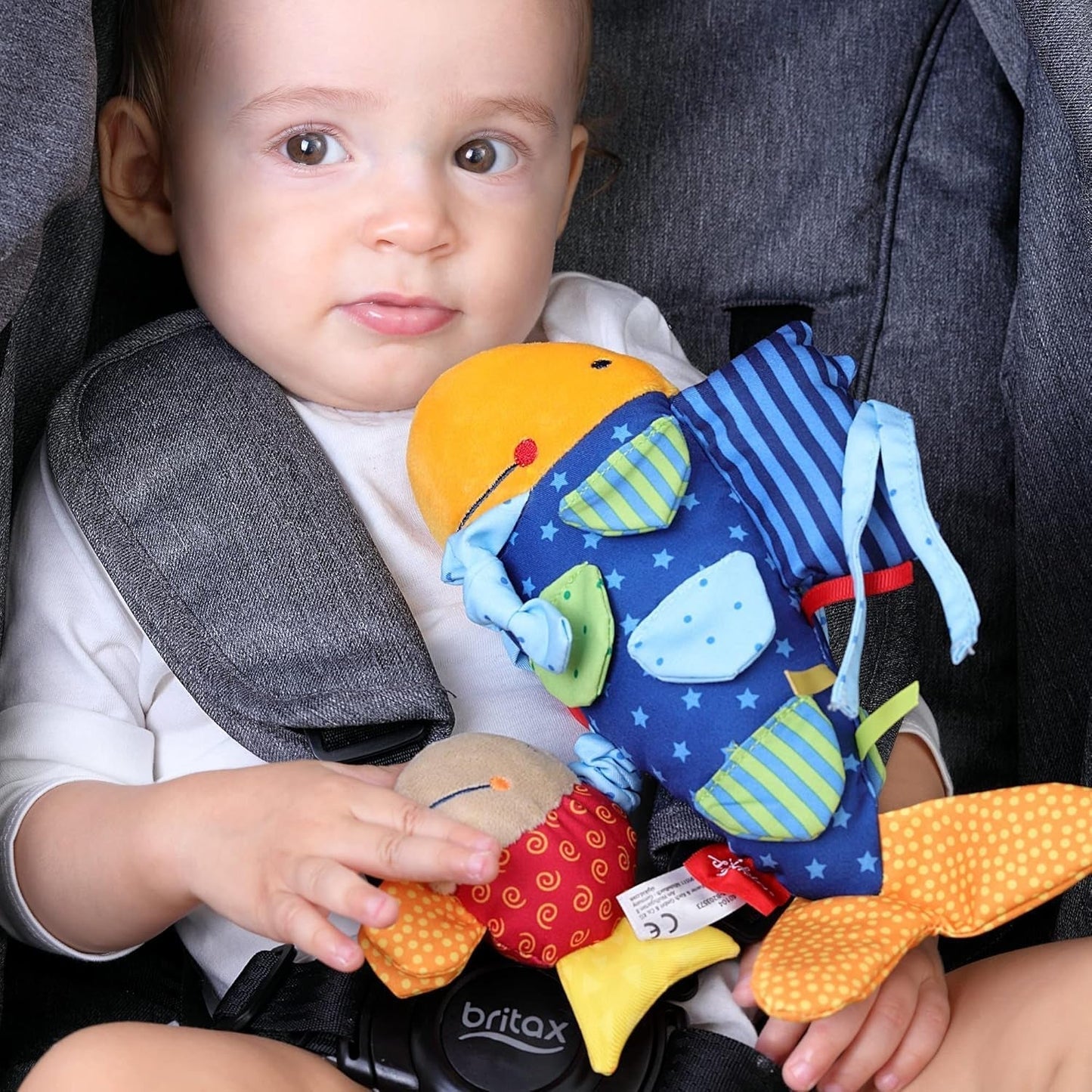 SIGIKID 40104 Aktiv fisk Babyaktivitet PlayQ Legetøj til børn piger og drenge anbefales fra 3 måneder flerfarvet Babylegetøj Naty Shop