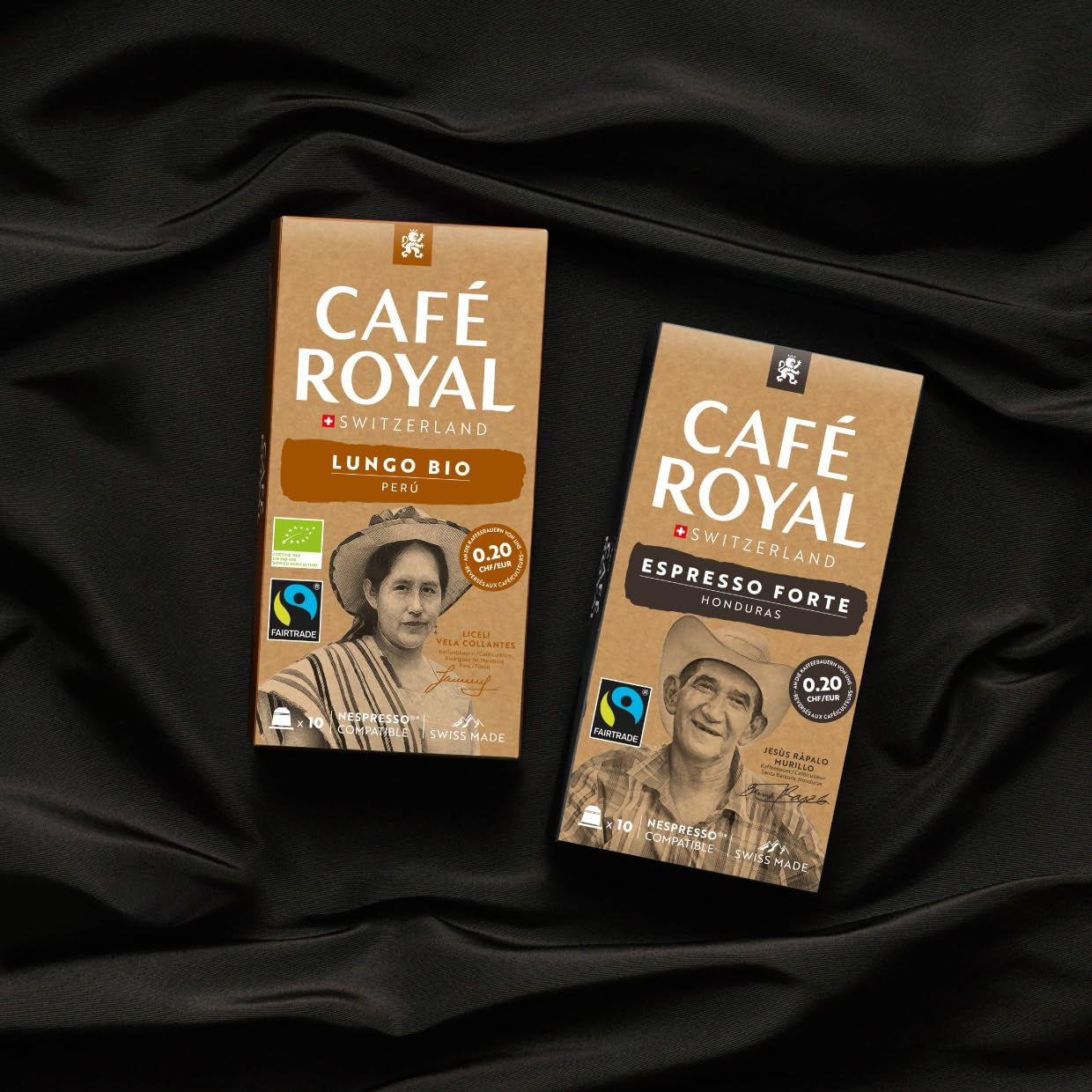 Café Royal Peru Lungo Bio – Nespresso®-kompatibel Kaffeekapseln, 100 % Arabica fra Peru, cremet, Intensität 5/12, Fairtrade, 100 Kapseln