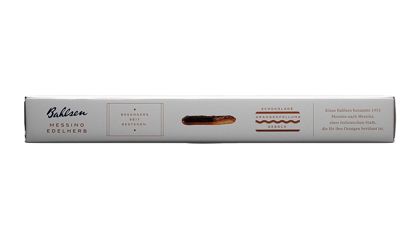 Bahlsen Messino Edelherb - Pakke med 4 - Edelherb Chokolade Orange Fyld Fluffy Dej (1 x 125g)