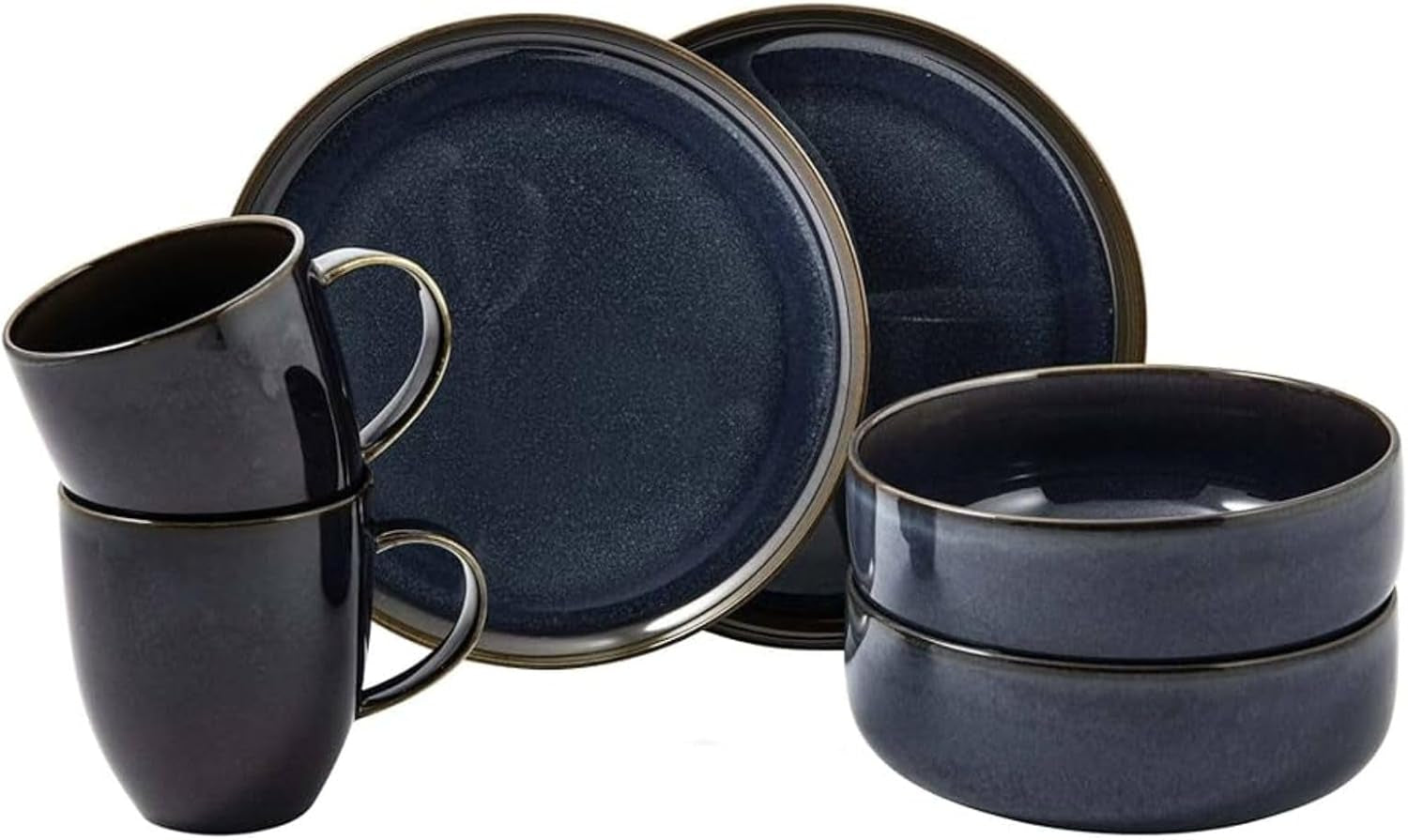 Villeroy & Boch Crafted Denim morgenmadssæt, 6 dele, til 2 personer, blå