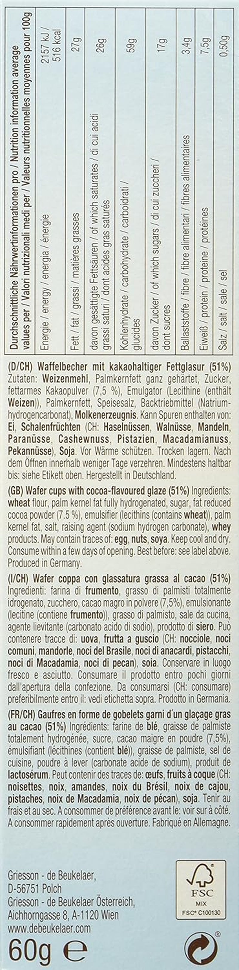 Debeukelaer Decor on Ice - Vaffelpakker, pakke med 12 (12 x 60 g)