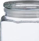 Relaxdays opbevaringskrukker med låg Sæt med 6 glas 1,3L ottekantede opbevaringskrukker Lufttætte glasbeholdere Klare madopbevaringskasser Naty Shop