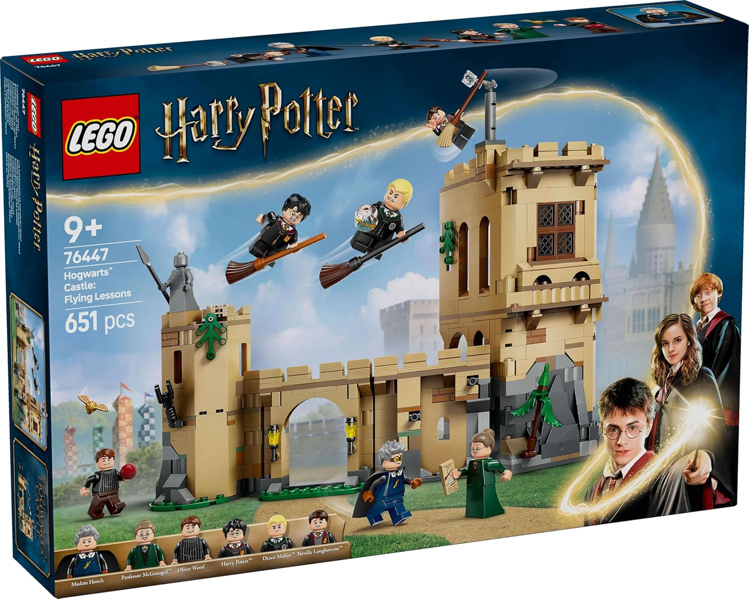 Hogwarts Castle LEGO Harry Potter: Flying Lessons Adventure Legesæt med 6 samlebare minifigurer inklusive Draco Malfoy og Professor McGonagall Rollespilssæt for drenge og piger 9 år 76447 Byggesæt Besuche den LEGO-Store