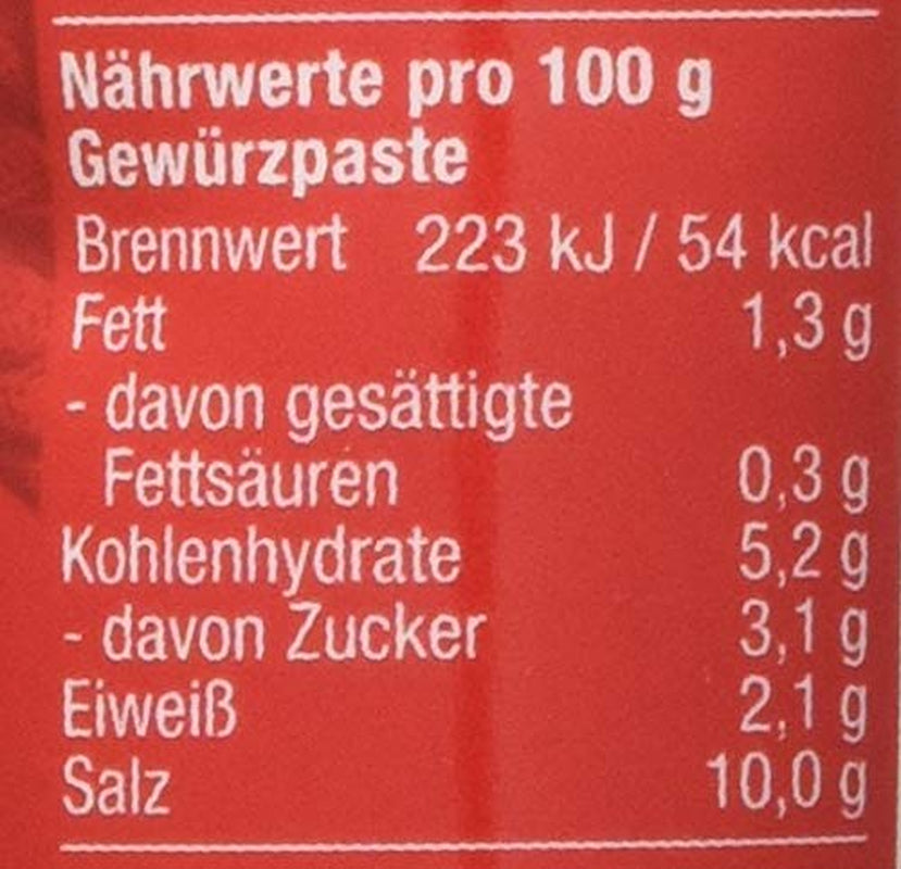 Fuchs Gewürze – Chili Gewürzpaste, vollmundig piquantes Aroma, Paste zum Würzen von scharfen Soßen, Fleisch-Gerichten eller Suppen jeglicher Länder-Küchen, 65 g