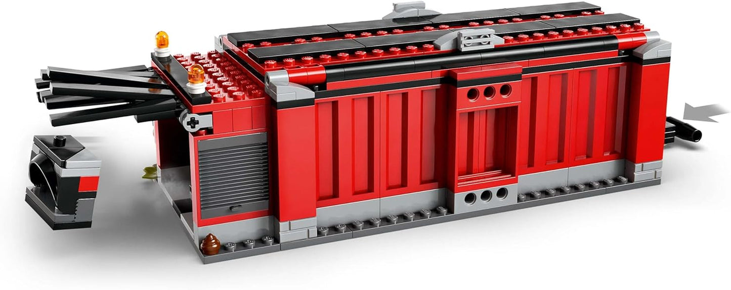 LEGO City skrotplads med biler - legetøj med skrotpresse og kran, 2 legetøjsbiler, 4 fungerende minifigurer og kontorbygning - fødselsdagsgaver til drenge og piger fra 8 år 60472 Besuche den LEGO-Store byggesæt