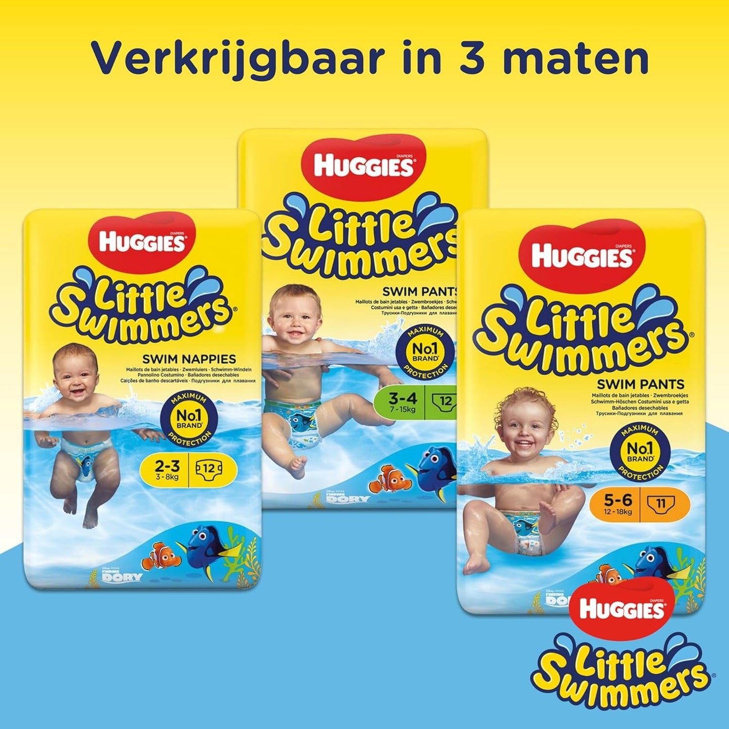 Huggies Little Swimmers Engangs svømmebleer Størrelse 2-3 - 36 Trusser Total