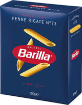 Pasta Barilla Classic Penne Rigate Nr. 73 fra højkvalitets hård hvede, altid al dente (1 x 500 g)