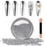 Chrome Nagel Pulver Spiegel Effekt Metallic Staub Holographische Glitter Glasierte Maniküre Dekoration Reflektierendes Pigment Für DIY Gel Polish Nail Art, Harz Handwork, Geschenke Für Gold