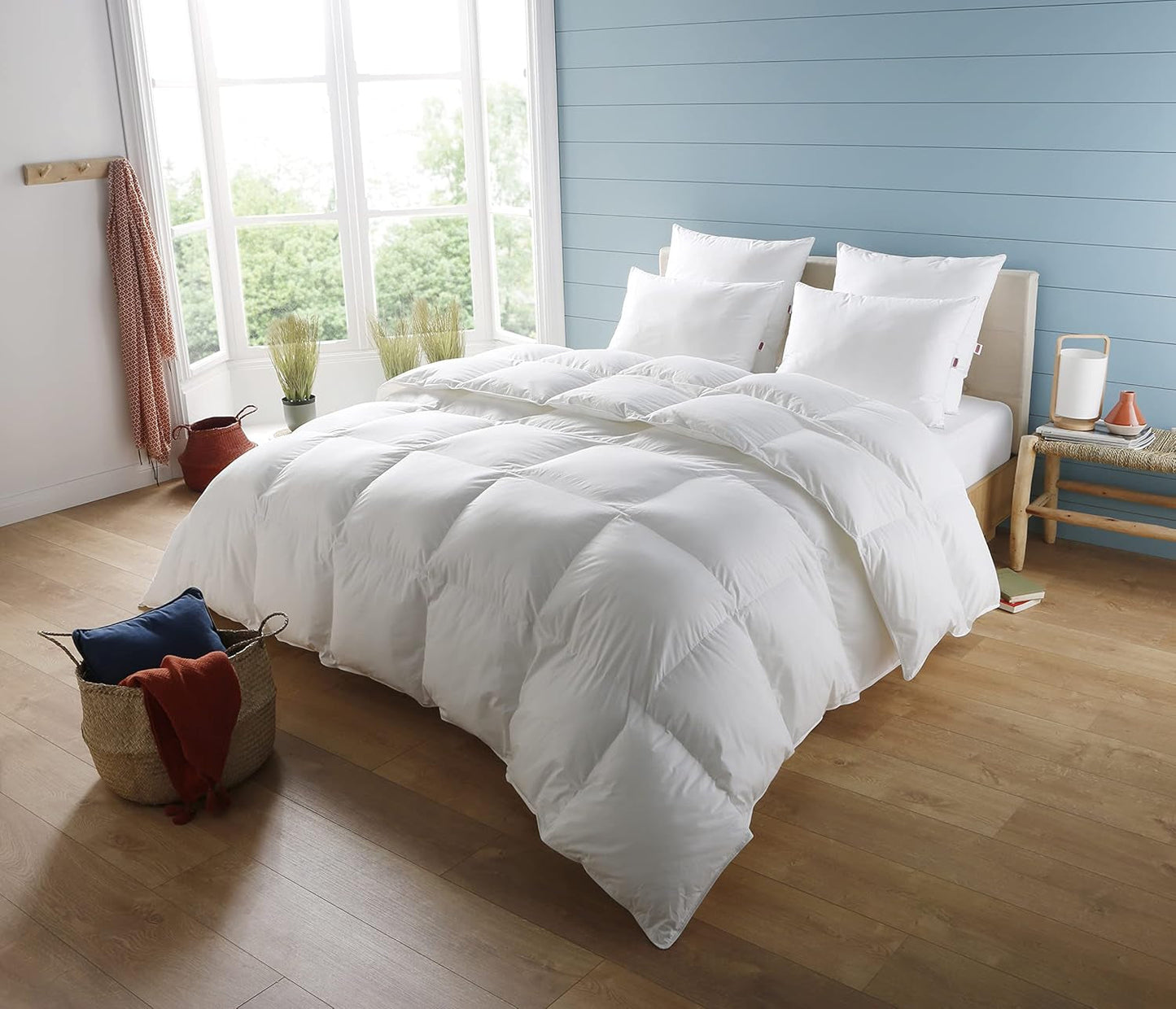 Tæppe, Percale, Premium bomuld, Tempereret, 140 X 200 Cm, Til enkeltseng, Skyformet tæppe, Bidefast og oppustelig, Maskinvaskbar ved 40 °C Dyner og dyner Naty Shop 140/200