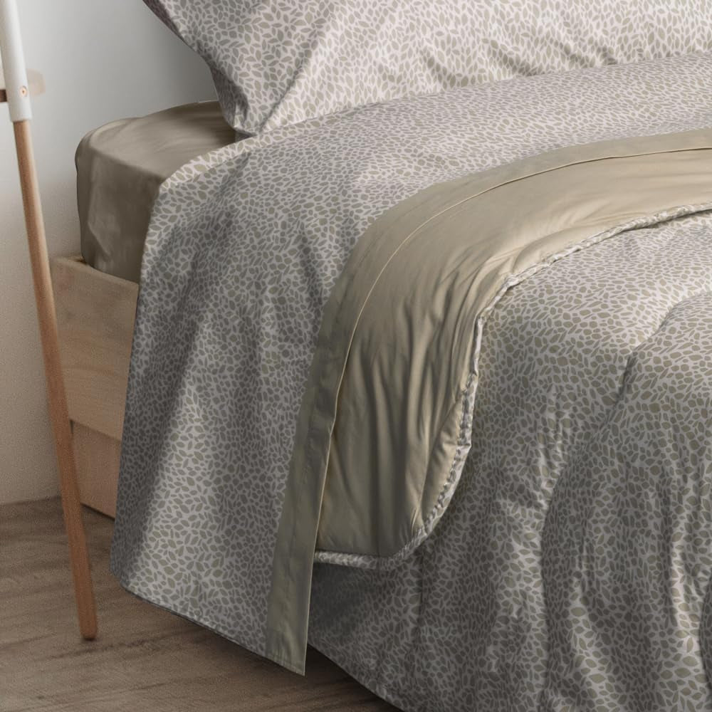 Foppapedretti Notte & Natura Petali dyne med sand, enkeltsengsdyne, 100% bomuld, lavet i Italien Dyner og dyner Naty Shop
