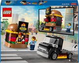 LEGO City Burger Truck Byggesæt med Legetøjsbil til 5-årige, Food Truck Minifigur og tilbehør, Sjov gave til drenge og piger 60404 Byggesæt Besuche den LEGO-Store