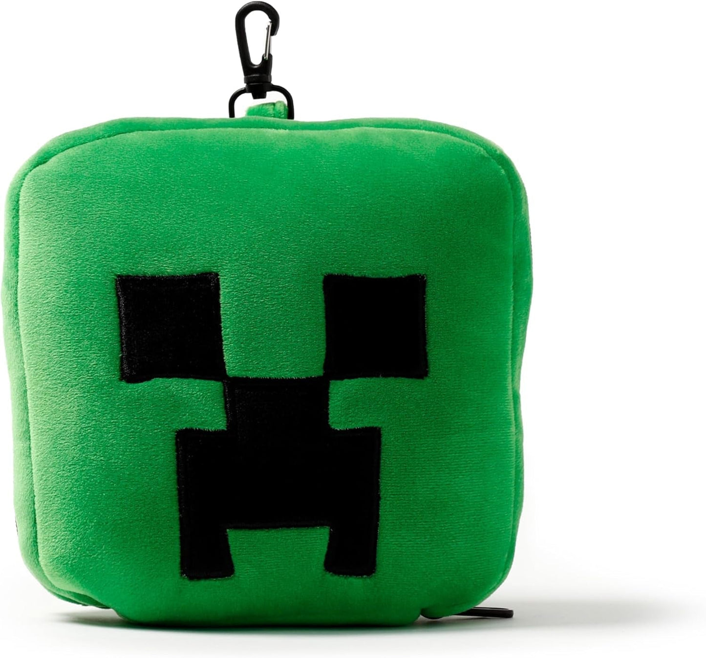 Puckator Relaxeazzz Minecraft Creeper Plys rejsepude og øjenmaske Nakkestøtte Sovepude Nakkepude Rejsepude Sovemaske Børn og voksne til rejse Bil Tog Flytilbehør Rejsepuder Naty Shop