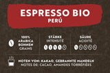Café Royal Bio Espresso Peru – 100% Arabica Kaffeebohnen, aromatisk-intensiv, dunkle Röstung, Stärke 4/5, Bio & Fairtrade, 500 g ganze Bohnen
