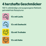 Amazon kornfri våd kattefoder til voksne katte Blandet udvalg i gelé 4,8 kg (48 pakker á 100 g hver)