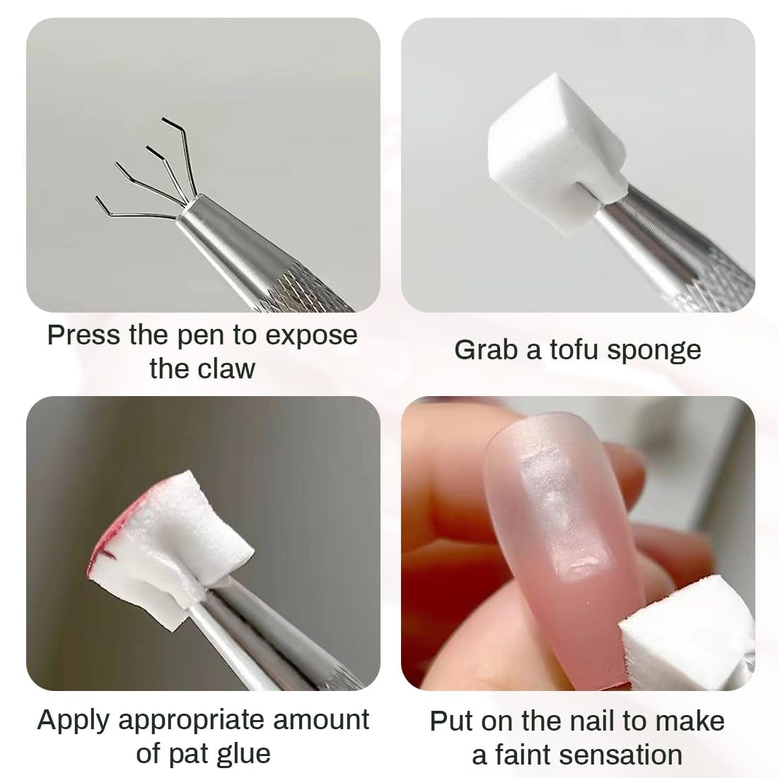 100 Stück Nail Art Schwamm Mit Metallgreifer, Sponge Brush Applicator, Sponge Nagel Pinsel, Maniküre Zubehör Für Nägel, Um Eine Varaudzen Von Gradient Nail Art Patterns Zu Ersetlen