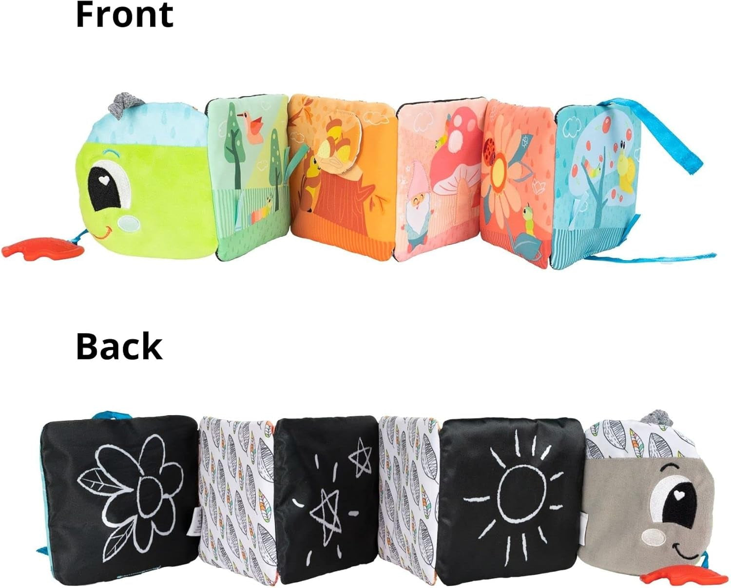 Lamaze Colorful Caterpillar Ride, Newborn Legetøj, Baby Sanselegetøj med Farver og Lyde, Udviklingslegetøj i 6 Måneder Drenge og Piger, L27463 Baby Legetøj Naty Shop