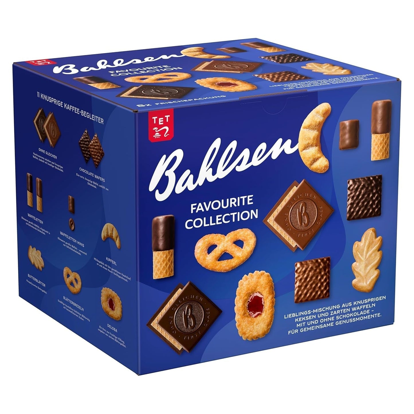 Bahlsen Favorite Collection XL 1 pakke Crunchy Dough and Wafer Mix med mælk og mørk chokolade (8 x 227g/1816g)