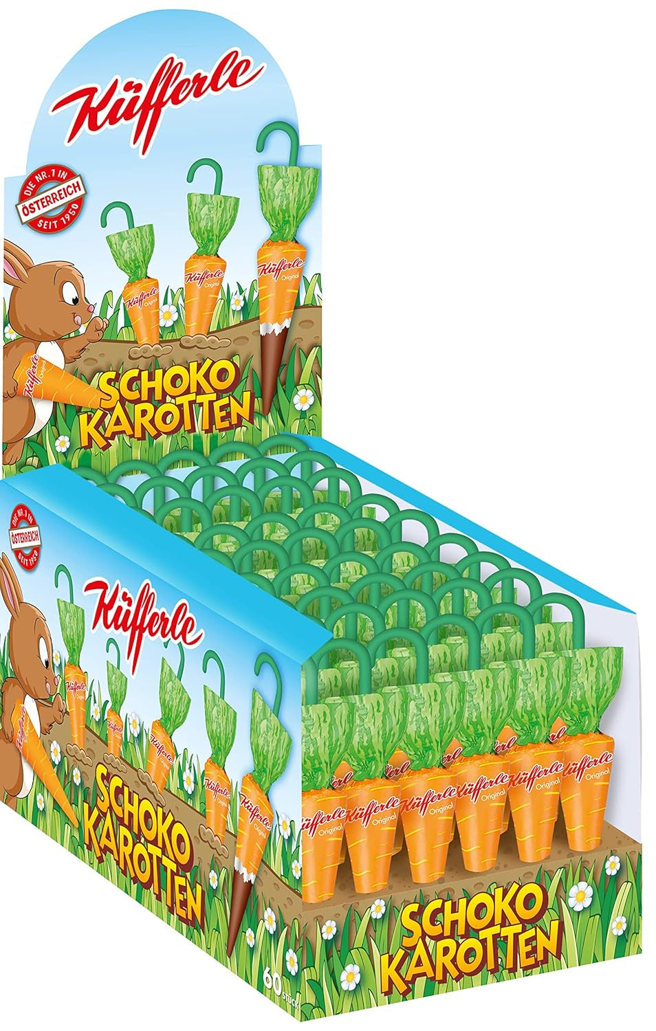 Küfferle, Gulerødder med original chokolade 810 g 60 stk., Mælkechokolade, 1 stk.