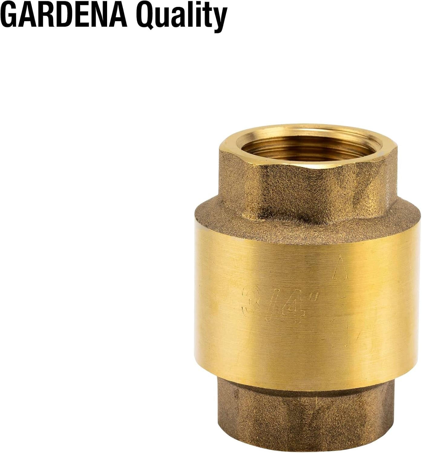 Gardena messing mellemventil: Envejsventil af massiv messing, 42 mm (G 1 1/4 tomme) gevind til tilslutning til pumper (7232-20)