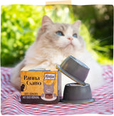 MjAMjAM - Premium vådfoder til katte - Panna Gatto - mør kylling med en ædel topping, pakke med 12 stk (2x80g), kornfri
