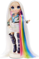 Rainbow High Hair Studio - Eksklusivt Amaya Raine Doll Legesæt med langt hår til styling - Indeholder vaskbart hårkridt, hårbørste, tilbehør - Gave til børn fra 6 år og opefter