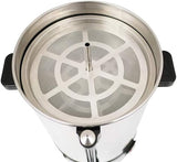 Saro espressomaskine med rundt filter - 6,75 L / 40 kopper - rustfrit stål - brygning og holde varm funktion - sikkerhedshane - skueglas - 1,5 kW - model SAROMICA 6005