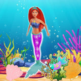 Simba 105733656 - Steffi Love Sparkling Havfruedukke (39 cm) - Glødende havfruefarveskiftende lysende regnbuevandtæt legetøj til børn fra 3 år og opefter