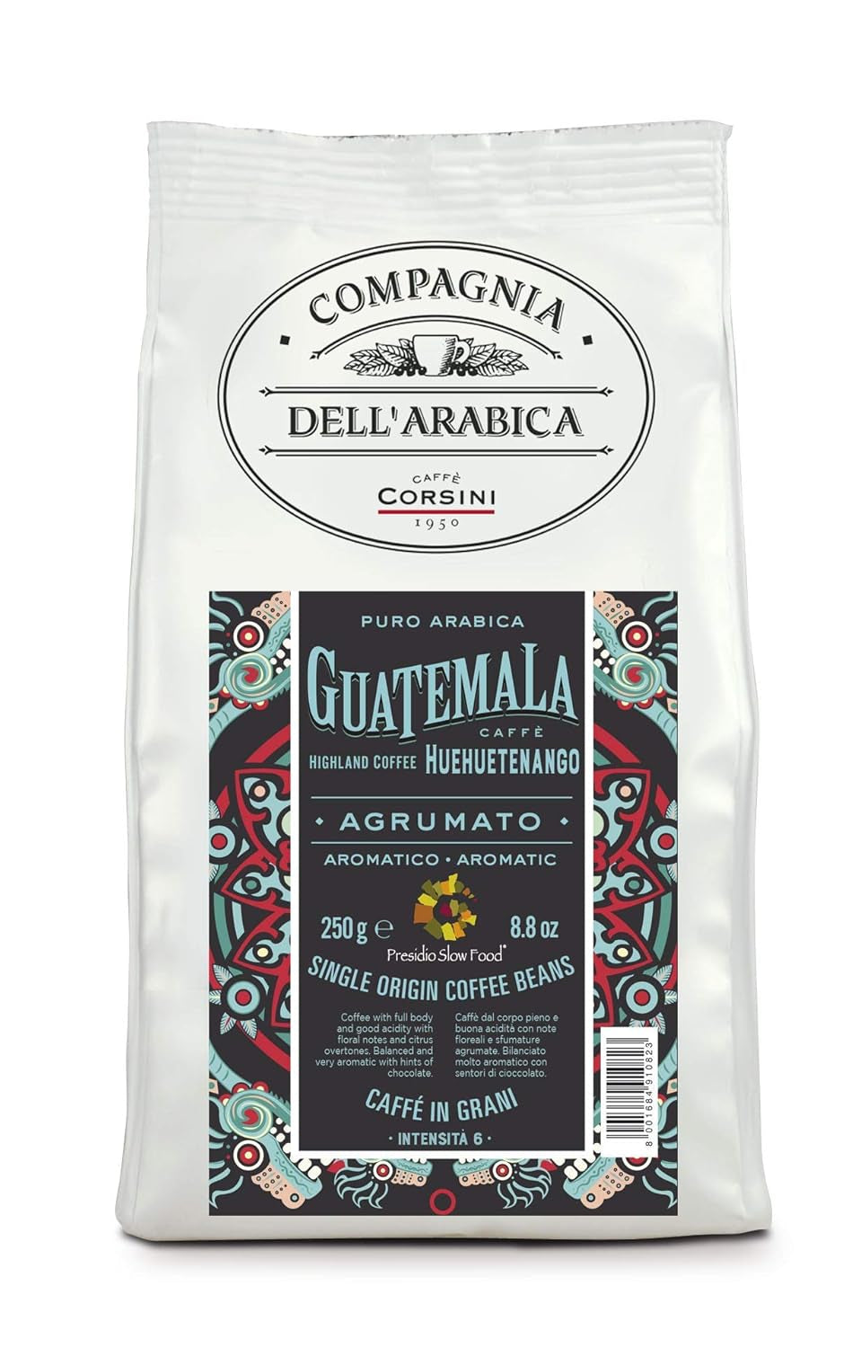 Caffè Corsini - Kaffeebohnen 3x250g Compagnia Dell'Arabica Sæt Guatemala/Äthiopien/El Salvador, Einzelner Ursprung, i alt 750g