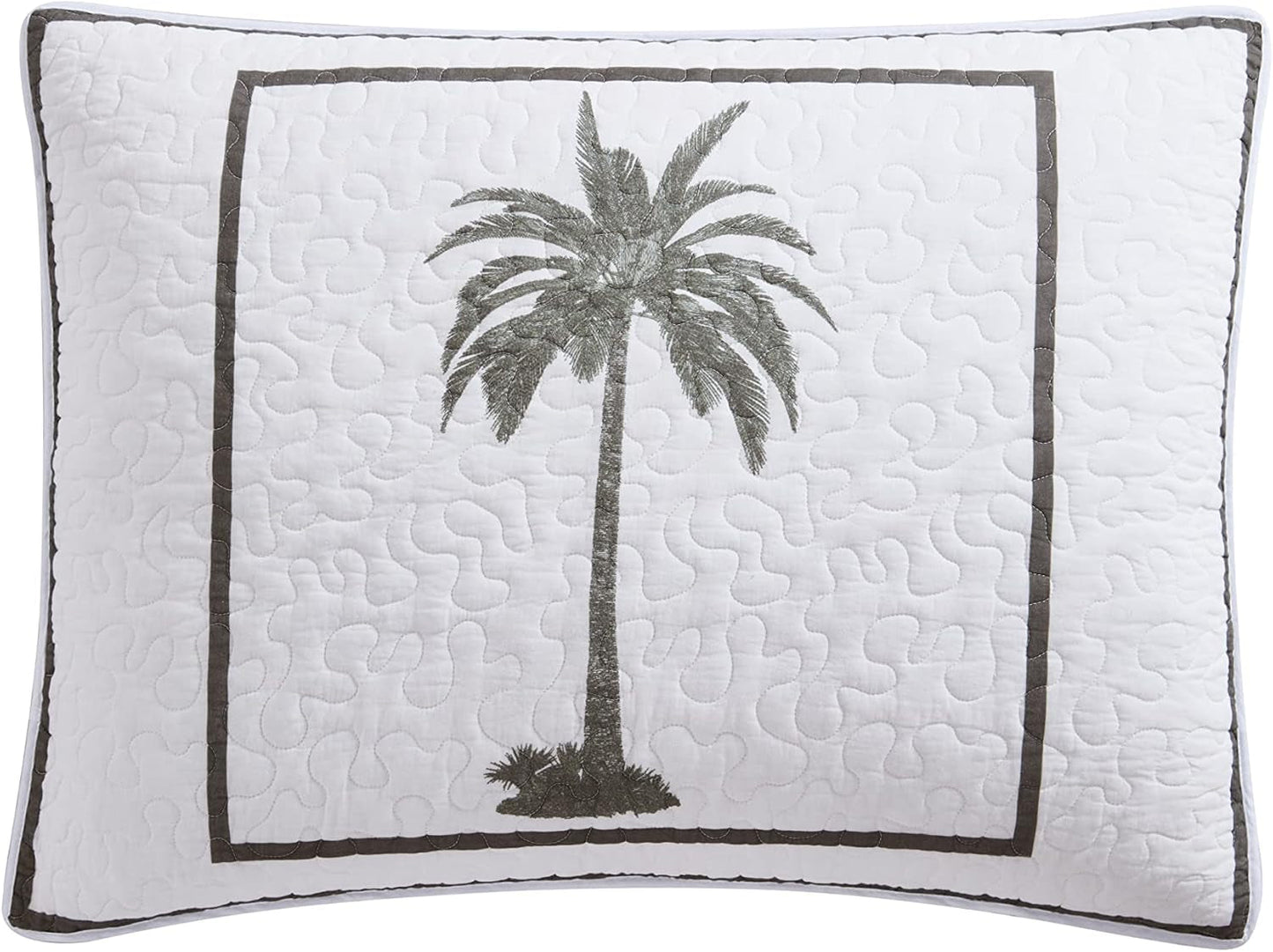 Tommy Bahama Palm Island Collection | Dyne - 100% bomuld, vendbar, blød og åndbar, forvasket for ekstra blødhed, king size seng, grå dyner og dyner Naty Shop