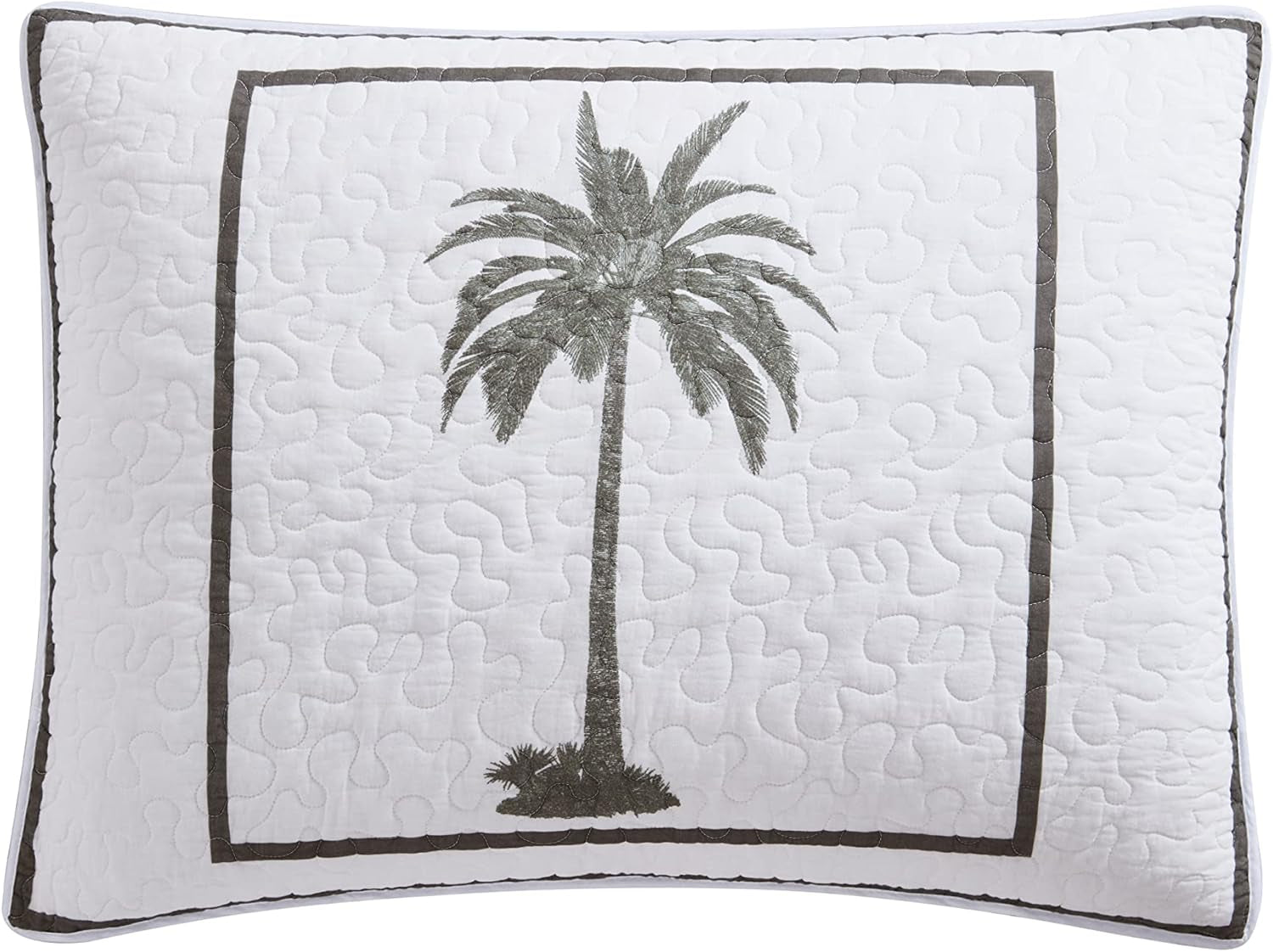 Tommy Bahama Palm Island Collection | Dyne - 100% bomuld, vendbar, blød og åndbar, forvasket for ekstra blødhed, king size seng, grå dyner og dyner Naty Shop