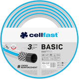 CELLFAST Haveslange, 3-lags Havevandslange, Holdbar Trådforstærket, Fleksibel Vandingsslange, UV-resistent, Anti-Alger, 3,4 tommer, 20 meter længde